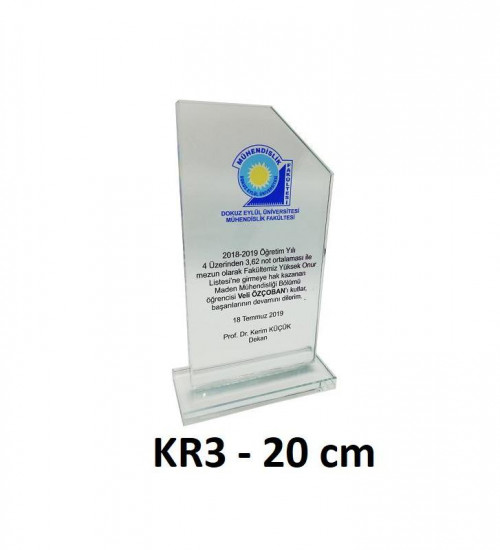 Kutulu Kristal Plaket