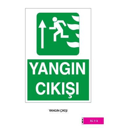 Yangın Çıkışı / Yukarı Yön / Kod: İG 7-3