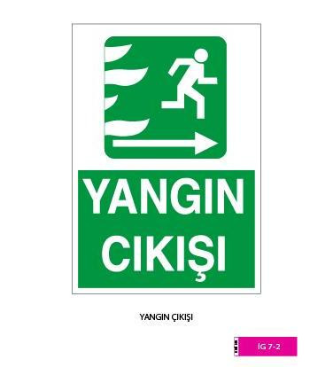 Yangın Çıkışı / Sağ Yön / Kod: İG 7-2